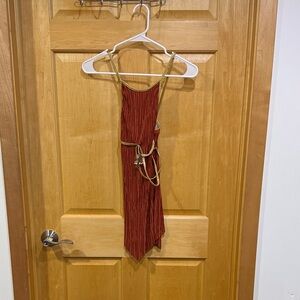 Cicci Red rust  and Gold dance costume dress size medium